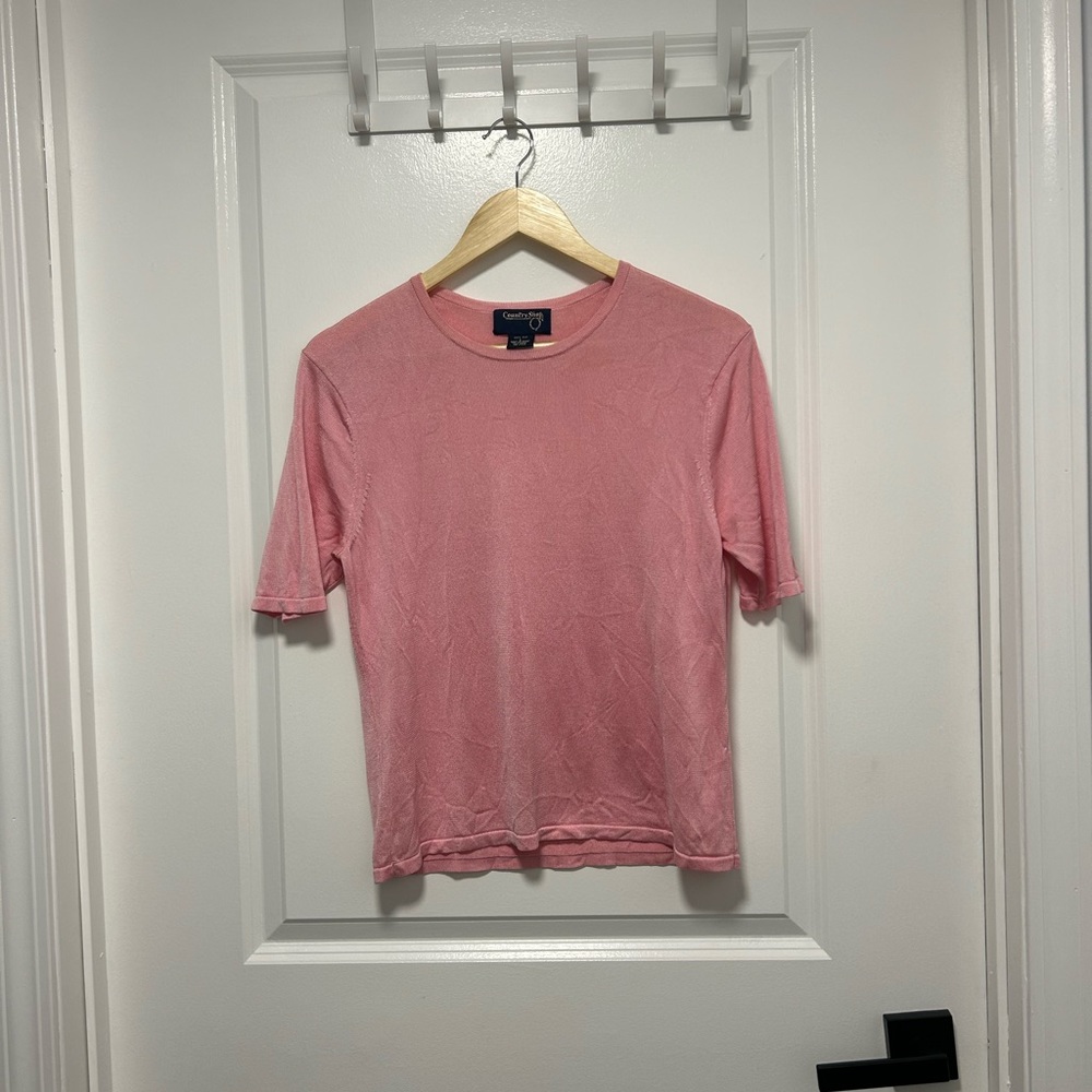 1990s Bubblegum Pink Knit 100% Silk